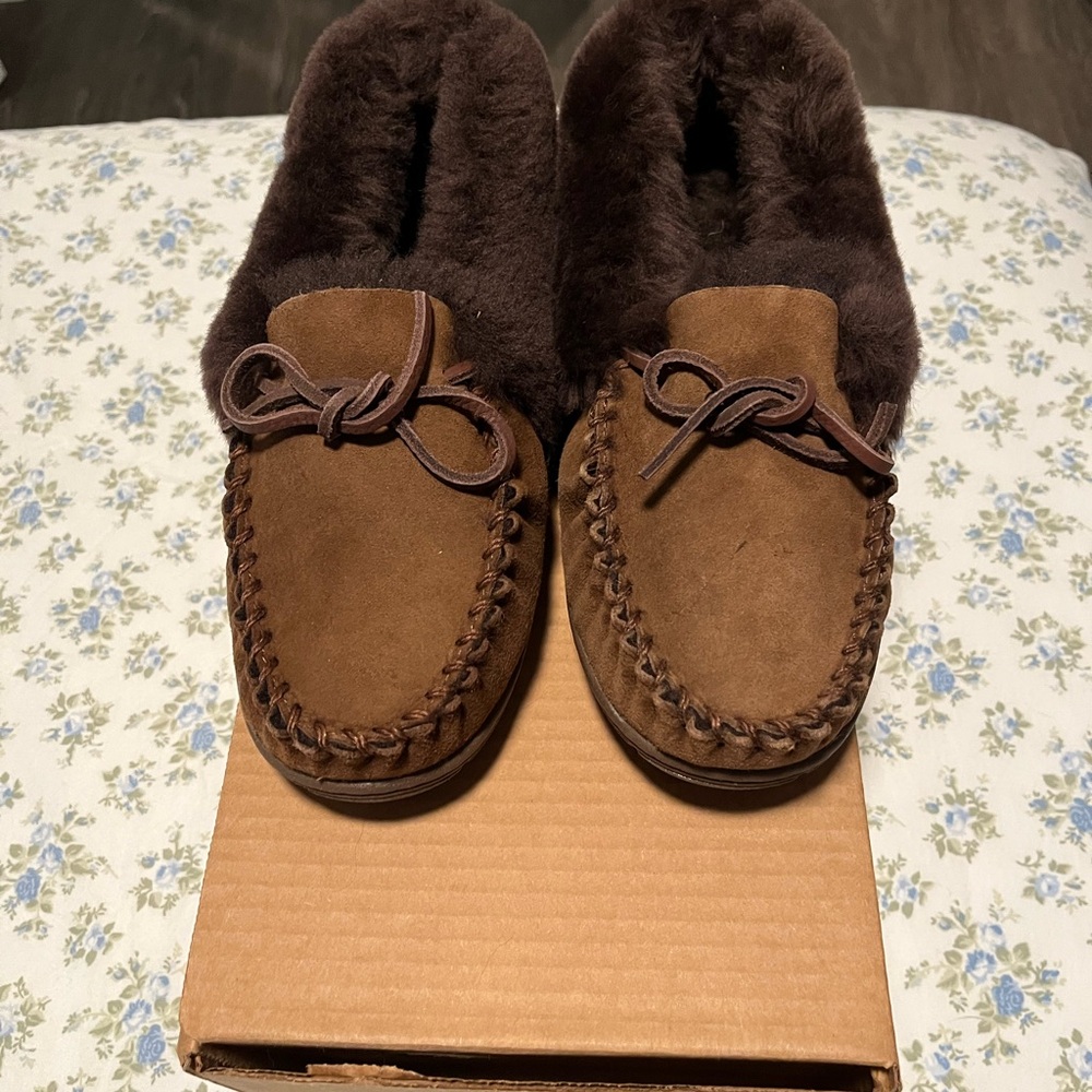 L.L. Bean Chocolate Brown Moccasins